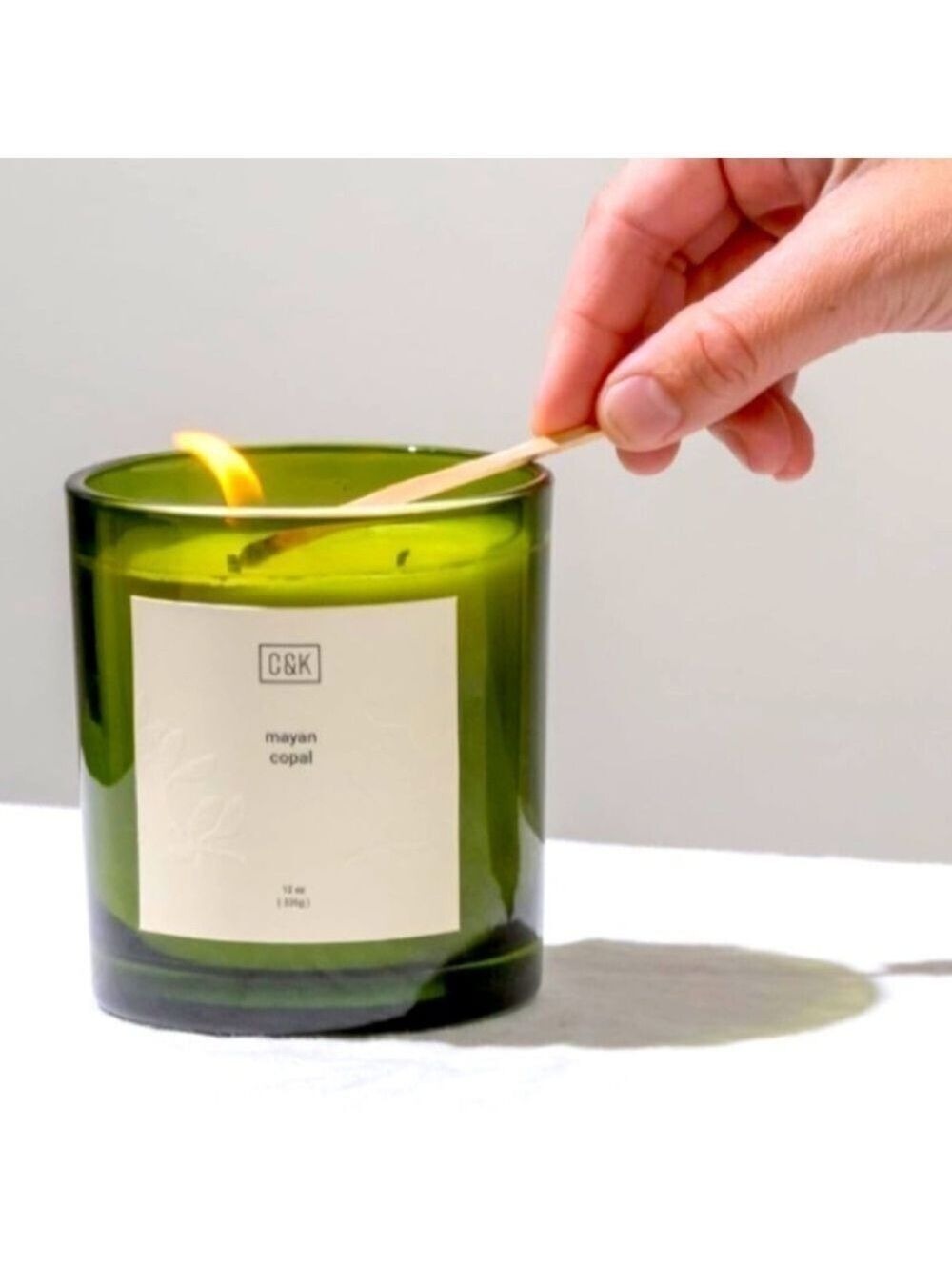 MAYAN COPAL Premium Soy Ultra Clean Burn Mayan Copal Scented Green Candle - Picture 4 of 11